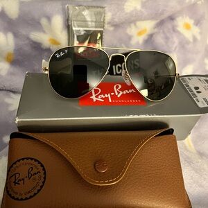 Ray-Ban Gold Frame Sunglasses